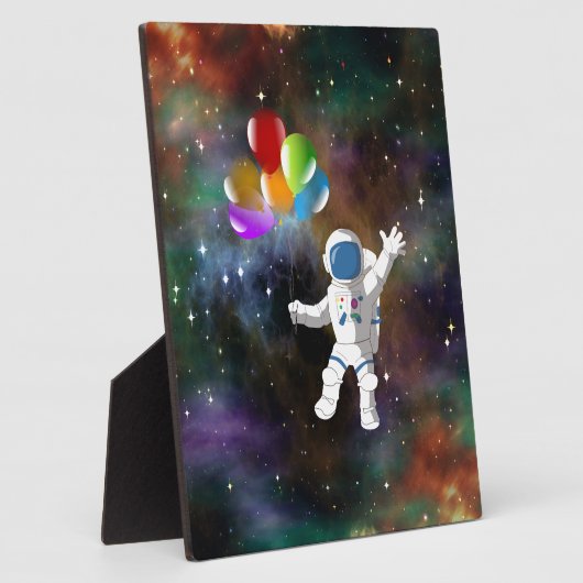 Astronaut met ballonnen fotoplaat (Zijkant)