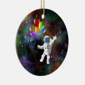Astronaut met ballonnen keramisch ornament (Rechts)