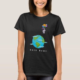 astronaut met ballonnen landing aarde t-shirt