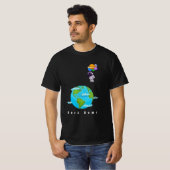 astronaut met ballonnen landing aarde t-shirt (Voorkant volledig)