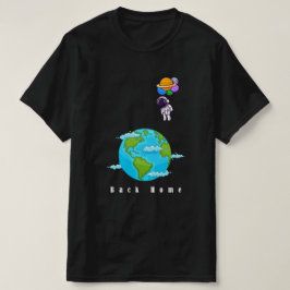 astronaut met ballonnen landing aarde t-shirt