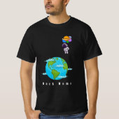 astronaut met ballonnen landing aarde t-shirt (Voorkant)