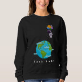 astronaut met ballonnen landing aarde trui (Voorkant)