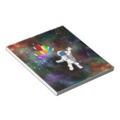 Astronaut met ballonnen notitieblok (Schuin)