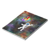 Astronaut met ballonnen notitieblok (Linkerzijde)