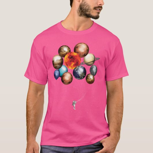 Astronaut met ballonnen t-shirt (Voorkant)