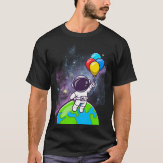 astronaut met ballonnen t-shirt