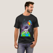astronaut met ballonnen t-shirt (Voorkant volledig)