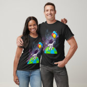 astronaut met ballonnen t-shirt (Unisex)