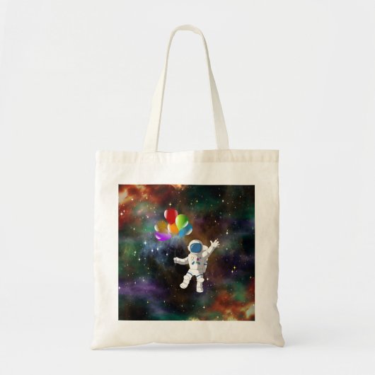 Astronaut met ballonnen tote bag (Voorkant)