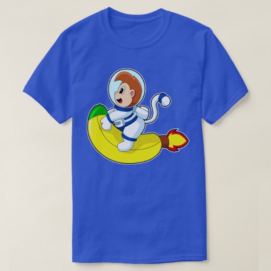 Astronaut met bananenaap t-shirt (Design voorkant)