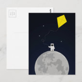Astronaut met een Kite Briefkaart (Voorkant / Achterkant)