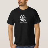 Astronaut met gitaar op de maan, zingt een lied t-shirt (Voorkant)