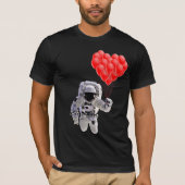 Astronaut met hartballonnen T-Shirt (Voorkant)