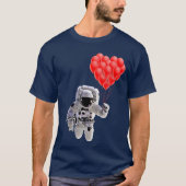 Astronaut met hartballonnen T-Shirt (Voorkant)