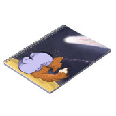 Astronaut met hond kijkt naar komeet notitieboek (Linkerzijde)