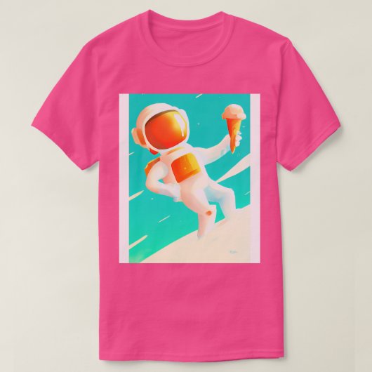 Astronaut met Ice Cream 1 T-shirt (Design voorkant)