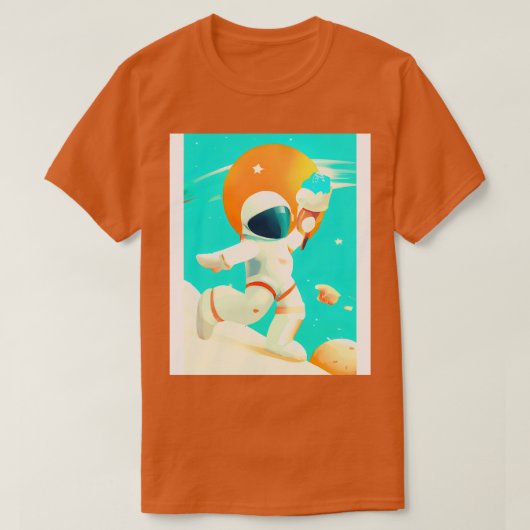 Astronaut met Ice Cream T-shirt (Design voorkant)