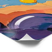 Astronaut met kleurrijke ballonnen in de ruimte perfect poster (Hoek)