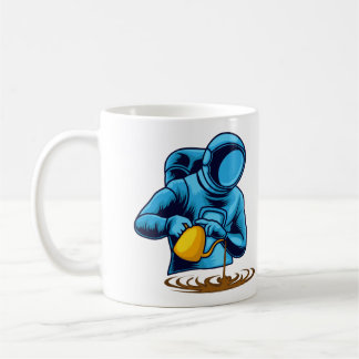 Astronaut met koffie Barista Koffiemok