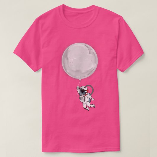 Astronaut met motorballon t-shirt (Design voorkant)