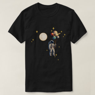 Astronaut met planeetballonnen  Leuke ruimte ontwe T-shirt