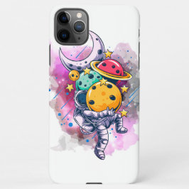 Astronaut met planeten iPhone 11Pro max hoesje