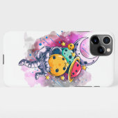 Astronaut met planeten iPhone hoesje (Achterkant horizontaal)
