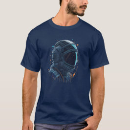 Astronaut met sterren met zeer gedetailleerde leve t-shirt