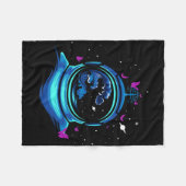 Astronaut Met Vlinder Fleece Deken (Voorkant (Horizontaal))