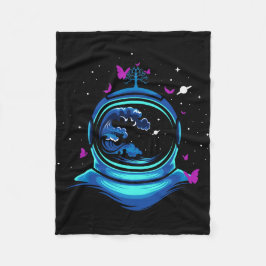 Astronaut Met Vlinder Fleece Deken
