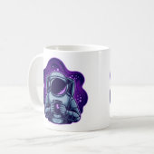 Astronaut Met Vlinder Koffiemok (Voorkant links)