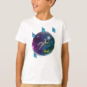 astronaut met vlinder t-shirt (Voorkant)
