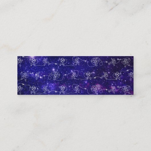 Astronaut Mini Visitekaartje (Achterkant)