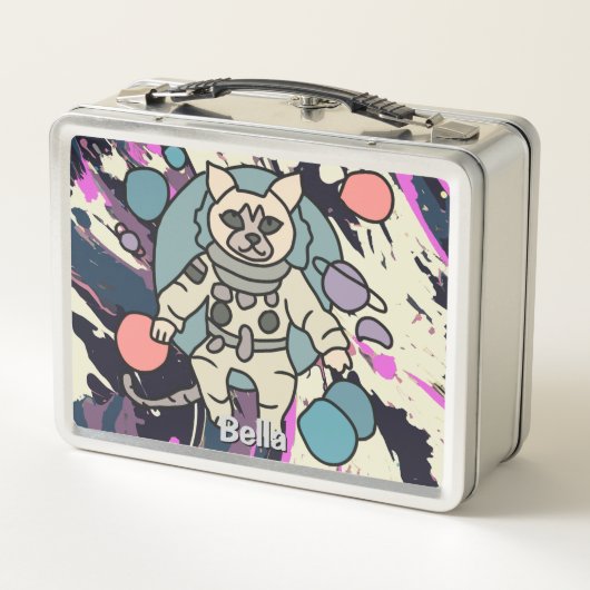 Astronaut minimalistische kat in de ruimte | Grapp (Achterkant)