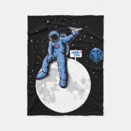 Astronaut mist de aarde fleece deken