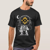 Astronaut Money Binance BNB Coin Crypto Token Wall T-shirt (Voorkant)