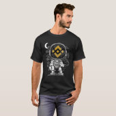 Astronaut Money Binance BNB Coin Crypto Token Wall T-shirt (Voorkant volledig)