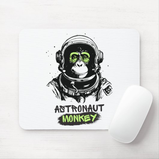 Astronaut Monkey Cool Computer Muismat (Met muis)