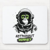 Astronaut Monkey Cool Computer Muismat (Voorkant)