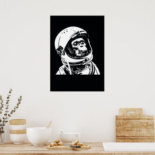 Astronaut Monkey Poster (Keuken)