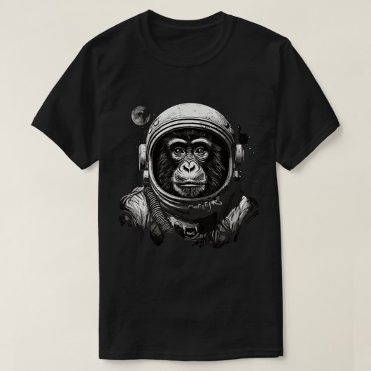 Astronaut Monkey  Ruimte Kosmonaut Reizen T-shirt (Design voorkant)