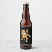 Astronaut Monkey Space Bier Etiket (Voorkant)