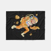 Astronaut Monkey Space Fleece Deken (Voorkant (Horizontaal))