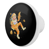 Astronaut Monkey Space Keramische Knop (Rechts)