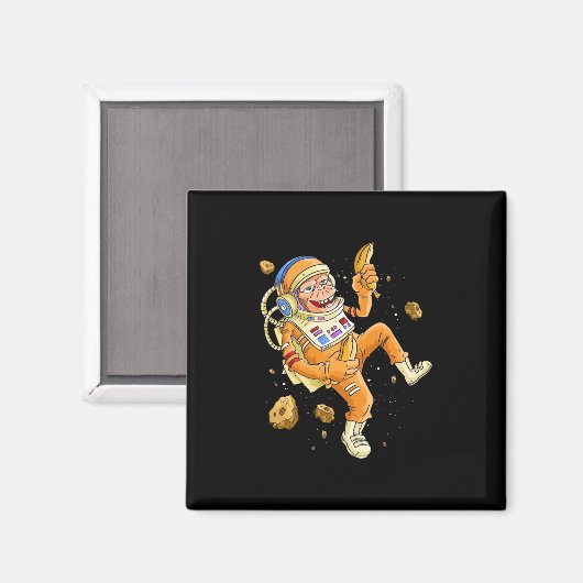 Astronaut Monkey Space Magneet (Voorkant / Achterkant)