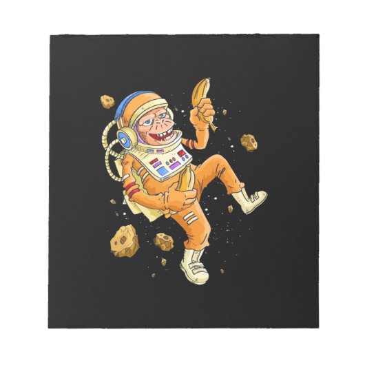 Astronaut Monkey Space Notitieblok (Voorkant)