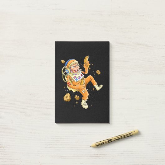 Astronaut Monkey Space Post-it® Notes (Op bureau)