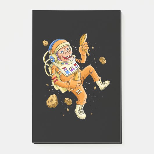 Astronaut Monkey Space Post-it® Notes (Voorkant)