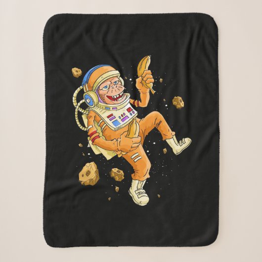 Astronaut Monkey Space Sherpa Deken (Voorkant)